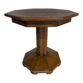 Ancienne table en bois de bistrot années 40/50 vintage finition laiton