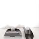 Space age wall sconces - brushed stainless steel - italian design - 1970