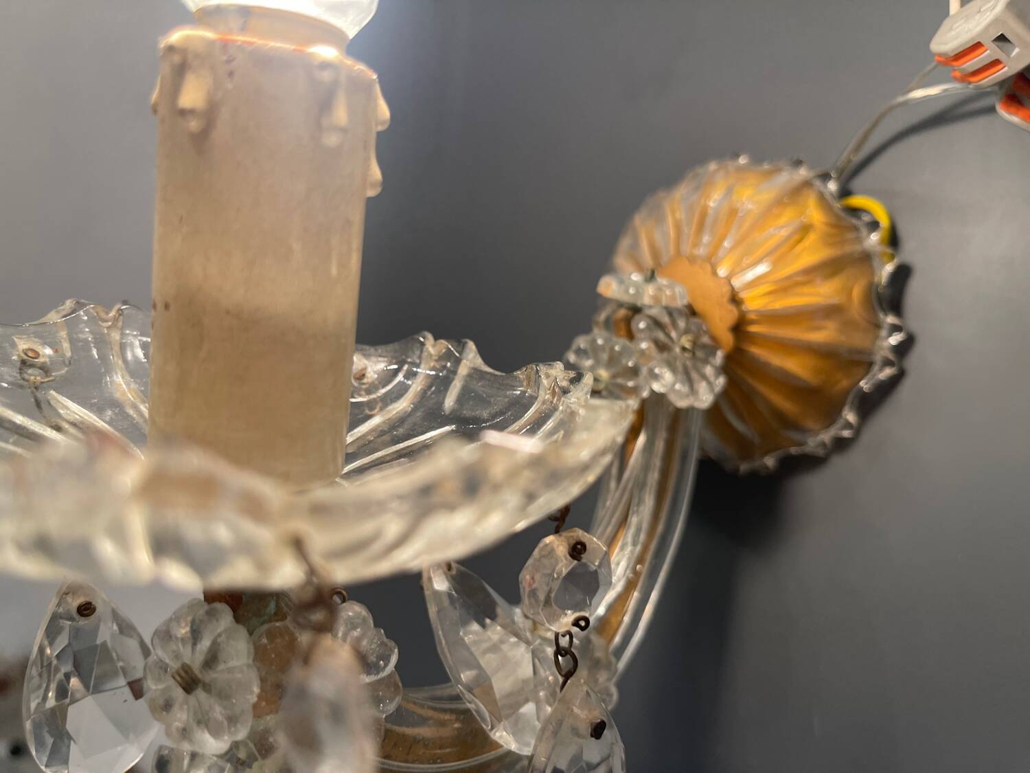Crystal Maria Teresa Sconces Set of 3 1950’s