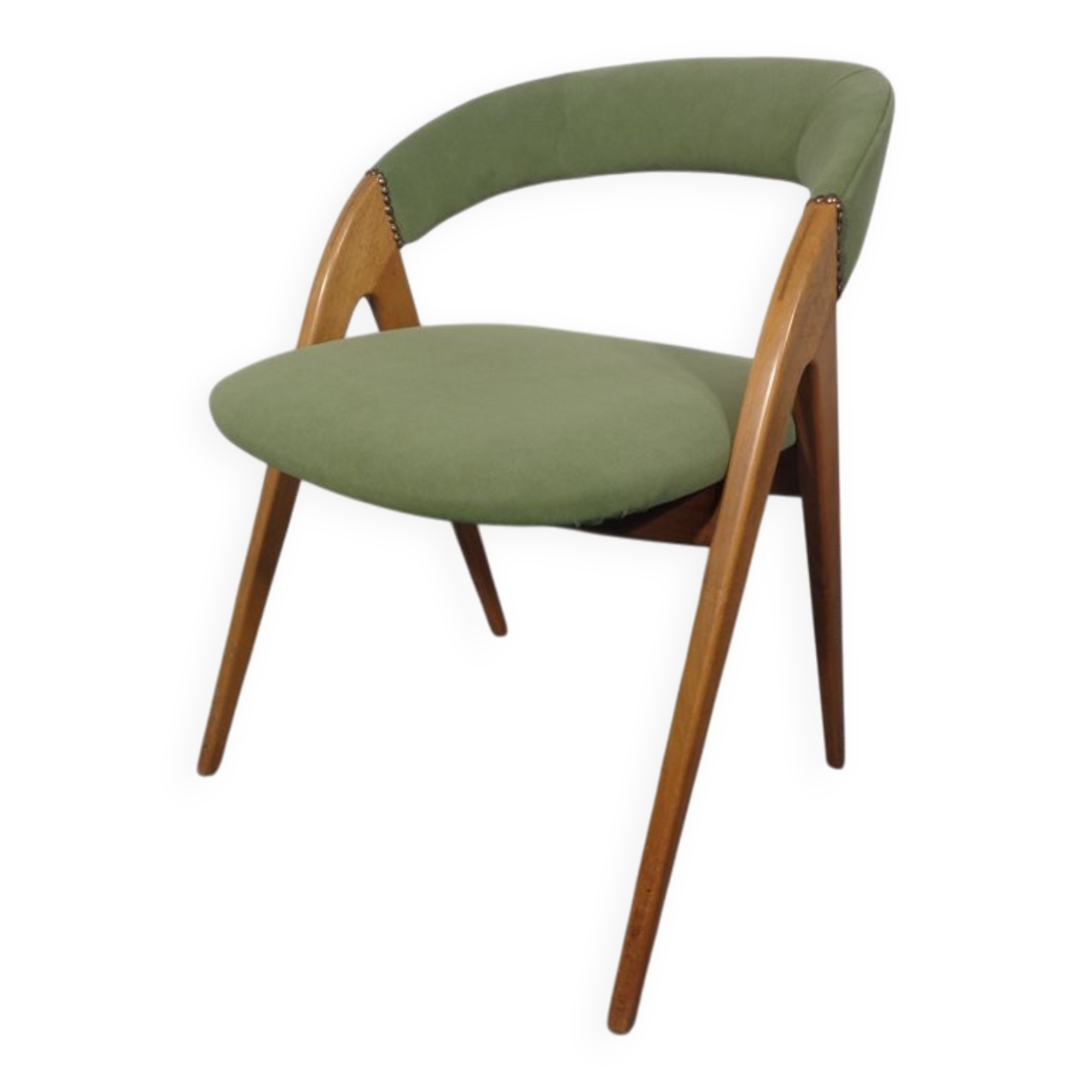 Beech chair in green, 1960s