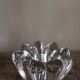 Glass flower candle holder vintage taper candle