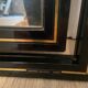 Mirror Pierre Vandel black and gold, 1970s