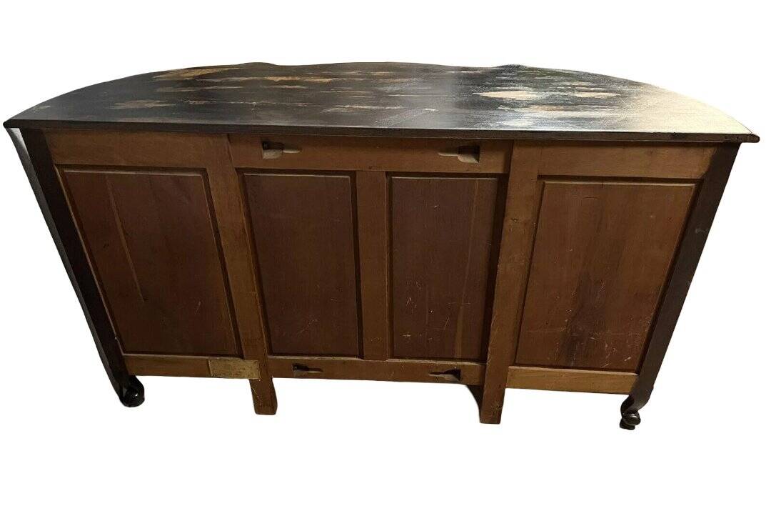 Buffet in a row in lacquered wood and stained wood in Louis XV style.
