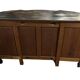Buffet in a row in lacquered wood and stained wood in Louis XV style.