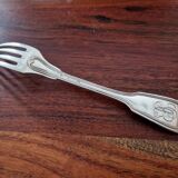 Alfenide, Christofle - Chinon model table fork in silver-plated metal