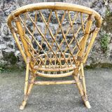 Woven rattan armchair, 1960
