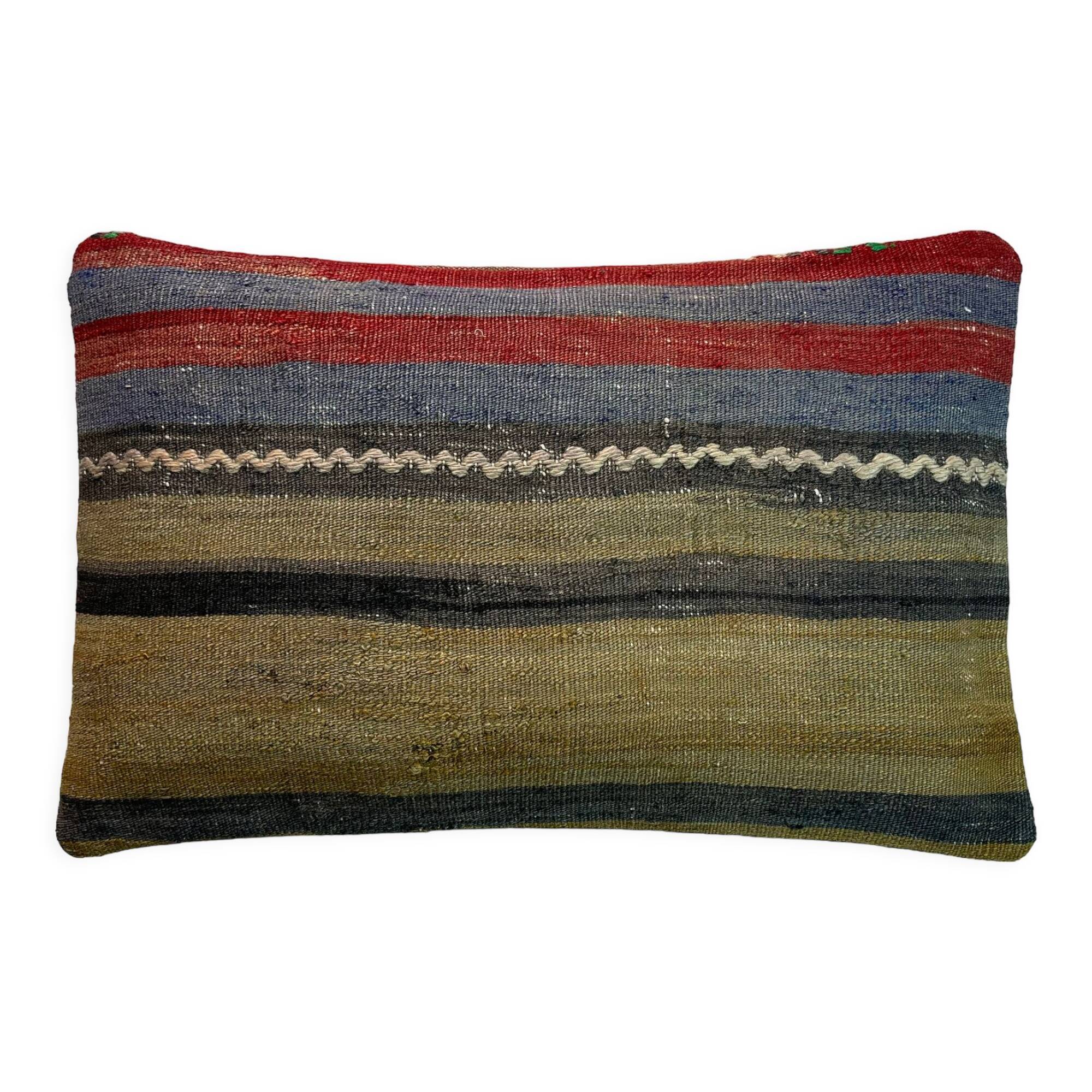 Vintage turkish kilim cushion cover, 30 x 50 cm