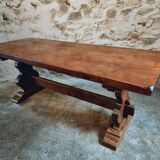 French monastery-style table – Solid cherry – 1950s