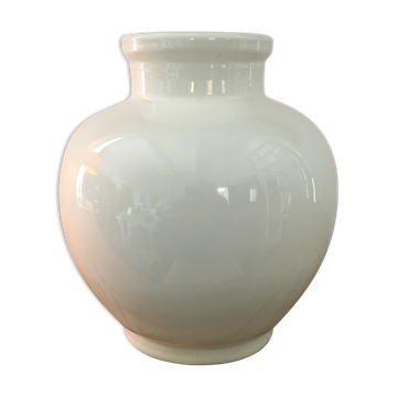 Vase boule ivoire