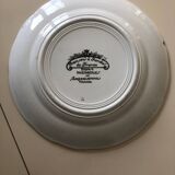 Vintage Au Clair de la Lune Plate from the 1930s Sarreguemines fayenceries