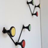Porte manteau mural métal noir années 60