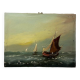 Old painting, Navy, signed, 60s/70s