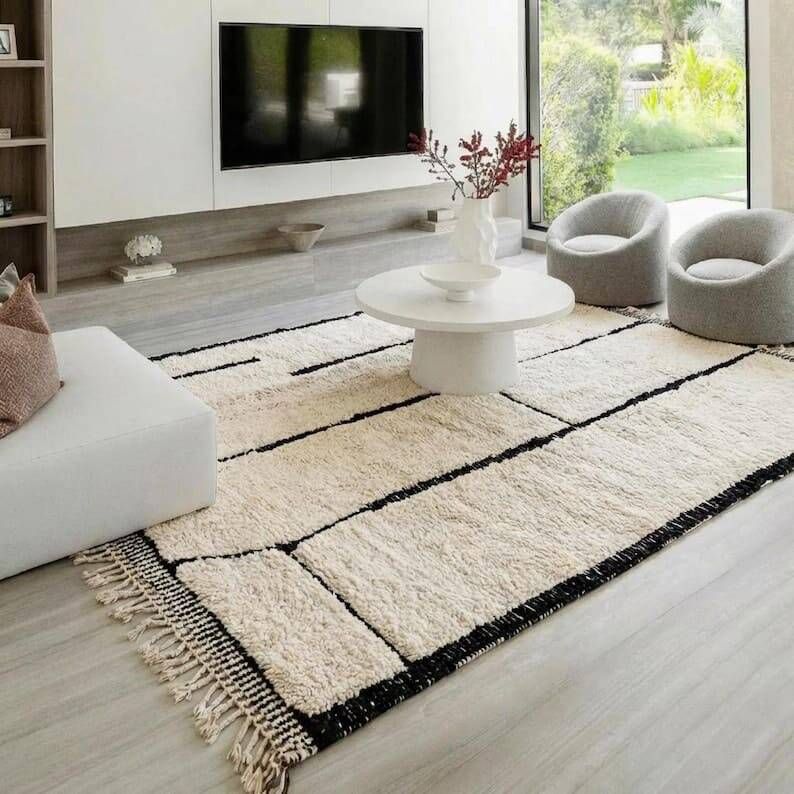 Handmade pure wool rug 100/200 cm