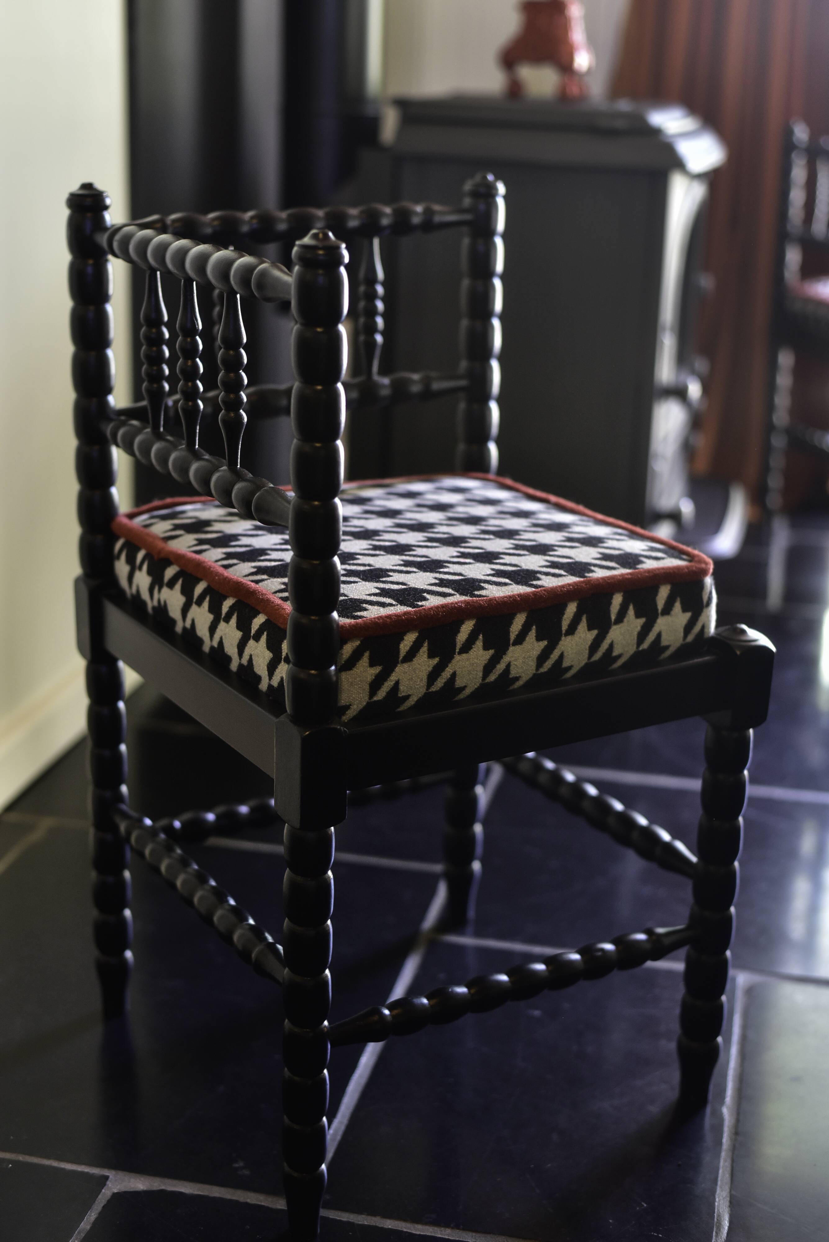 Wooden corner chairs