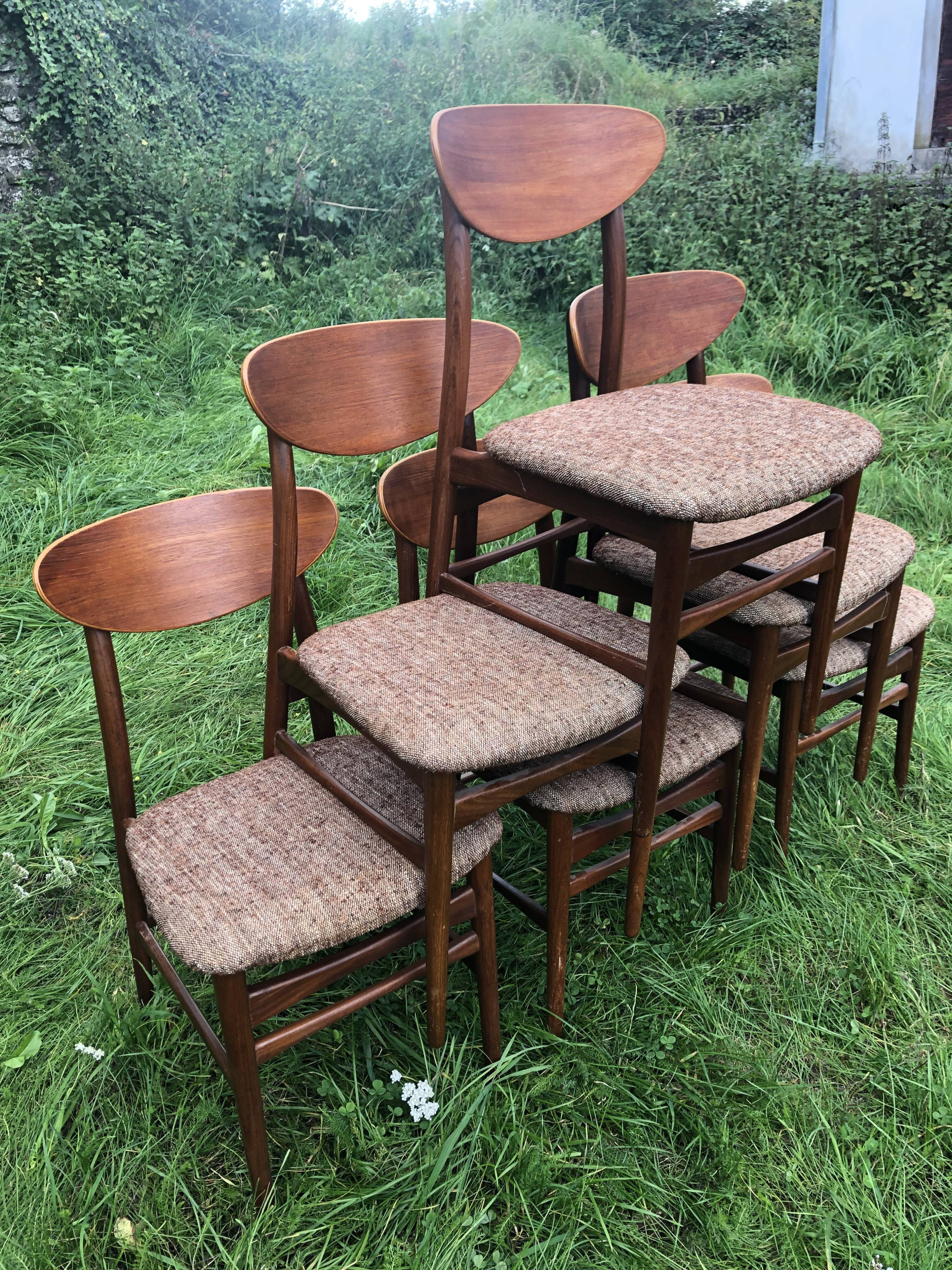 Scandinavian chairs vintage teak 60s