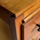 Vintage oak chest of drawers with 4 drawers and splayed legs