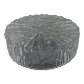Ceiling light in molded glass with relief