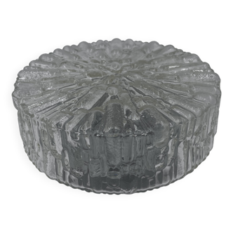 Ceiling light in molded glass with relief