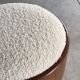 Tabouret en frêne et tissu bouclé Dedar Milano par Forme, Italie