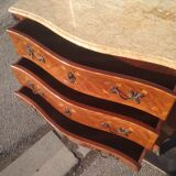 Curved 3-drawer Louis XV drawers from the 1950s