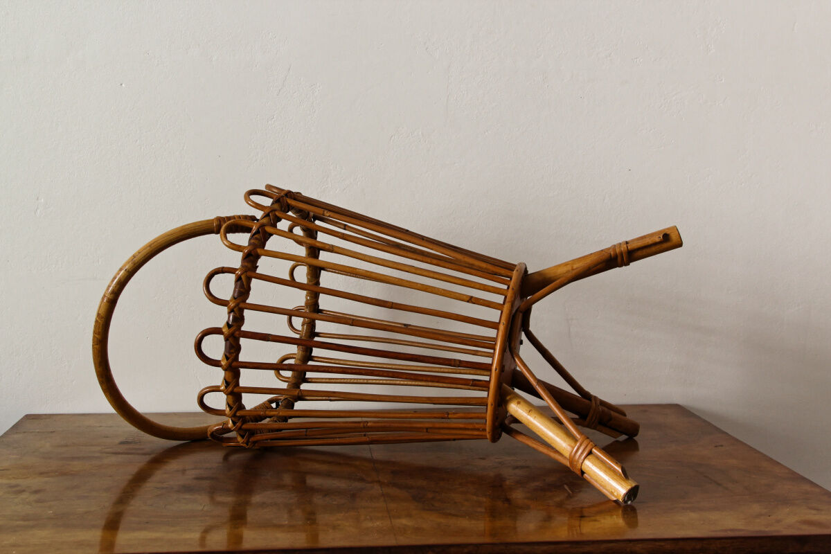 Vintage rattan basket