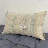 Cushion in vintage canvas Kilim style