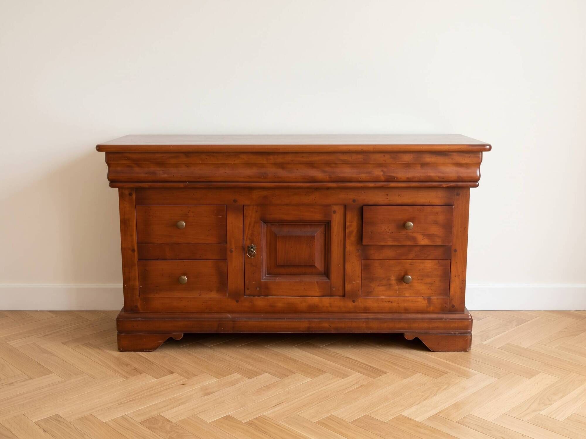 Traditional solid wood TV cabinet
