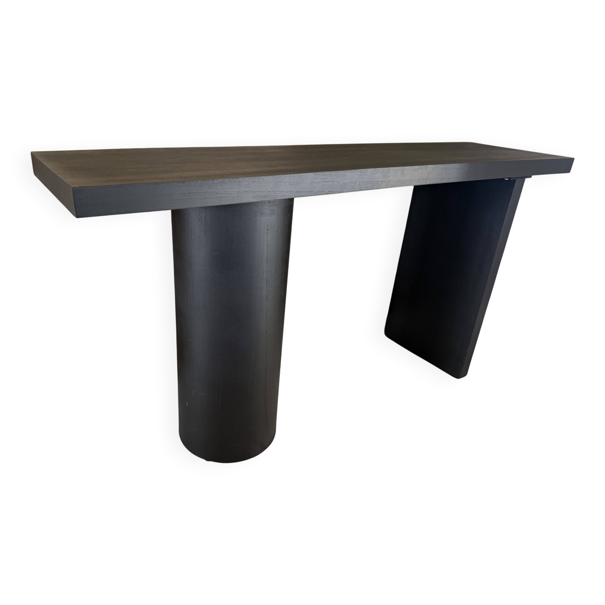 Console bois noir design