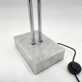1960's italian adjustable chrome & marble floor lamp