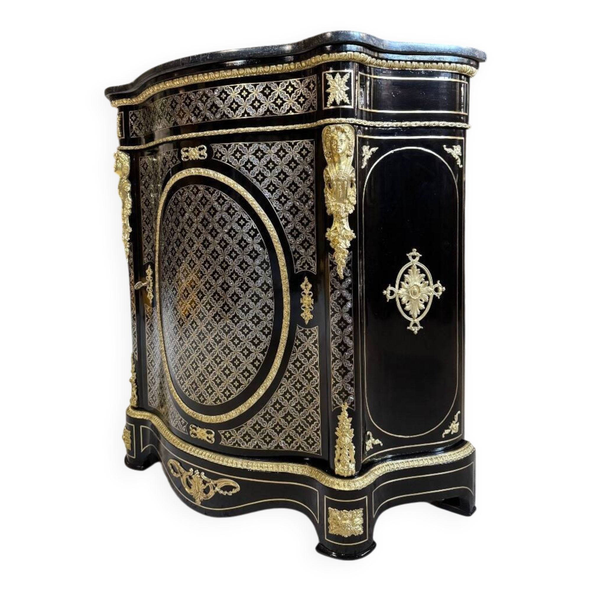 Boulle marquetry support furniture "net" from the Napoleonic III period