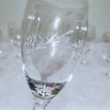 6 verres à vin 10cl en cristal