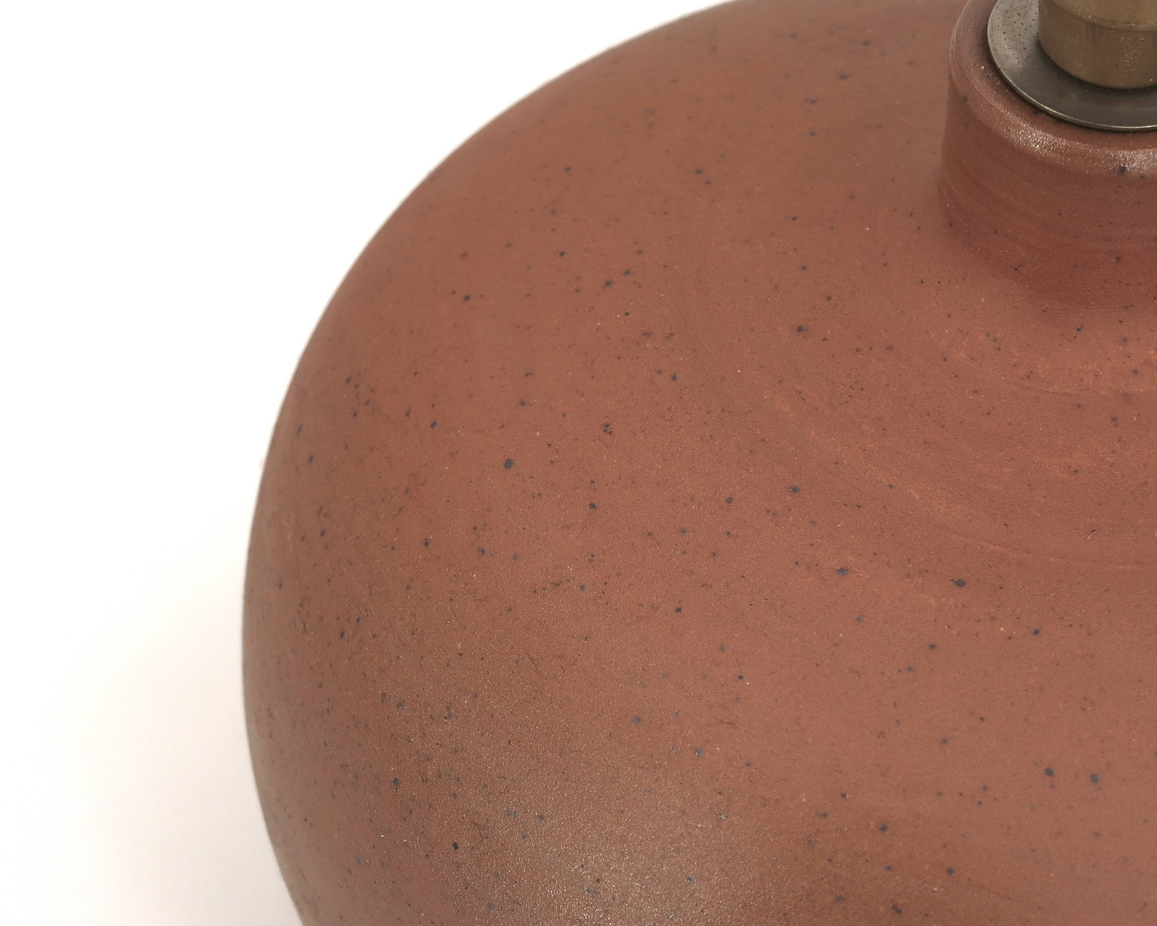 Impressive pyrite stone lamp by Georges Robin, ceramic from the 1960s.