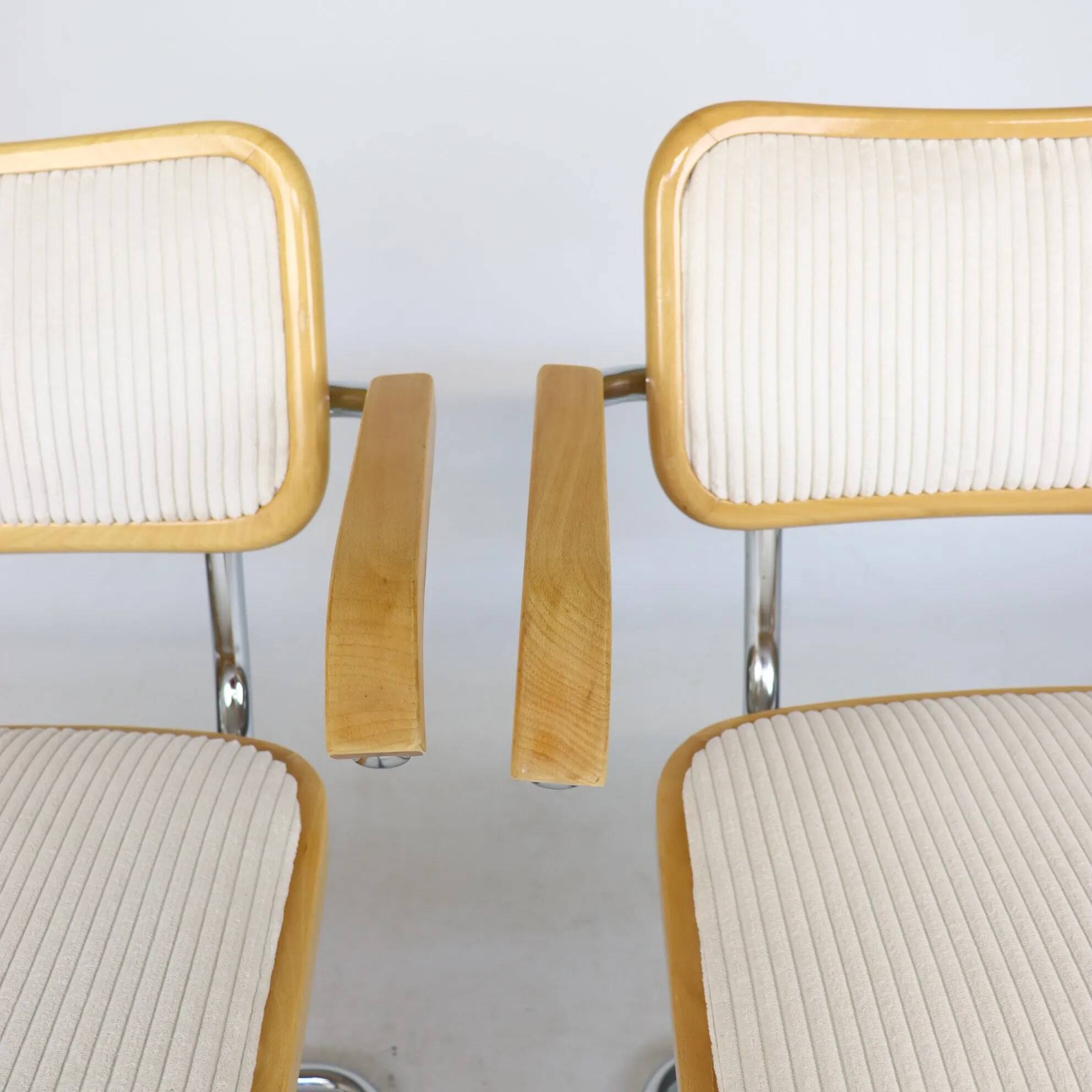 Pair of B64 velvet chairs
