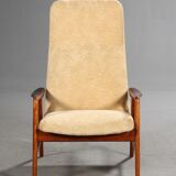 Fauteuil modèle 'Kontur', bois d'orme, Alf Svensson