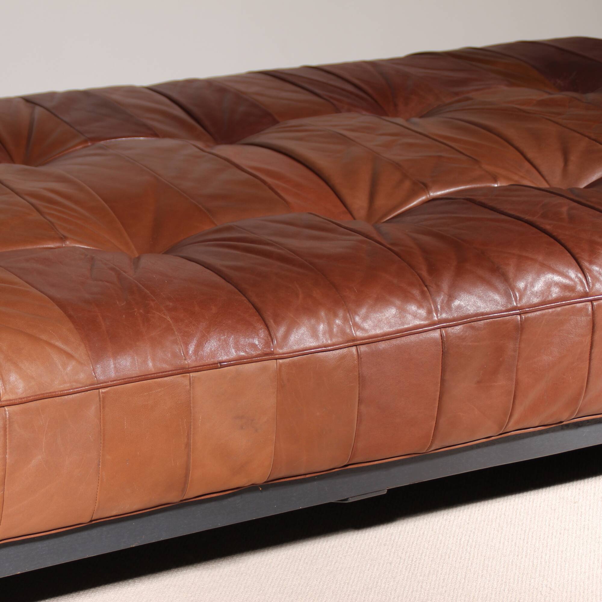 Daybed ‚DS-80‘ in Cognac Patchwork Leather by De Sede | Switzerland 1970s