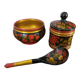 Ensemble bol, pot et cuillère Khokhloma