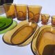 Vereco dinnerware set (smoked glass from the 70s)