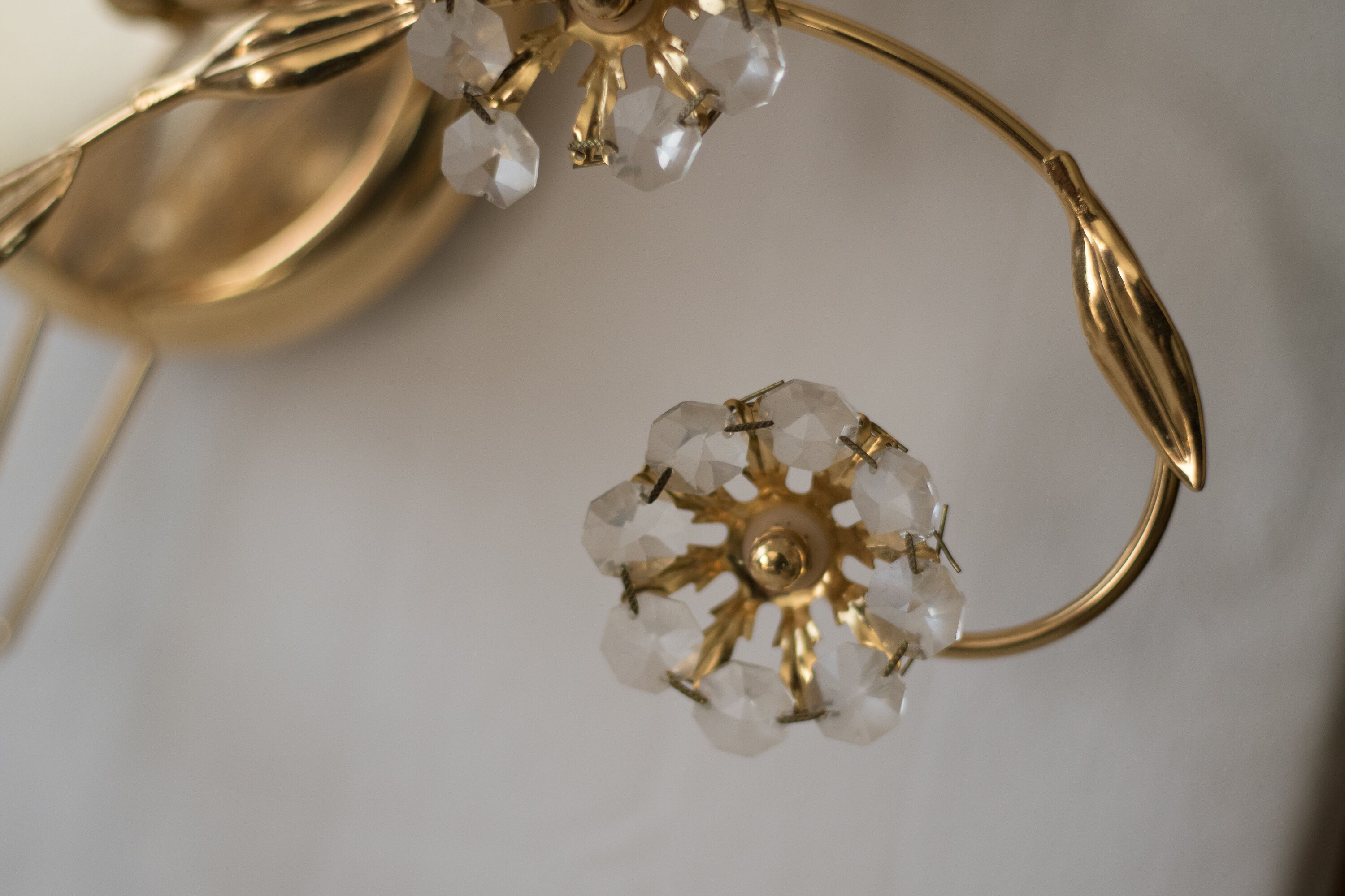 Pair of wall light Italian "Bouquets of flowers"