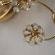 Pair of wall light Italian "Bouquets of flowers"