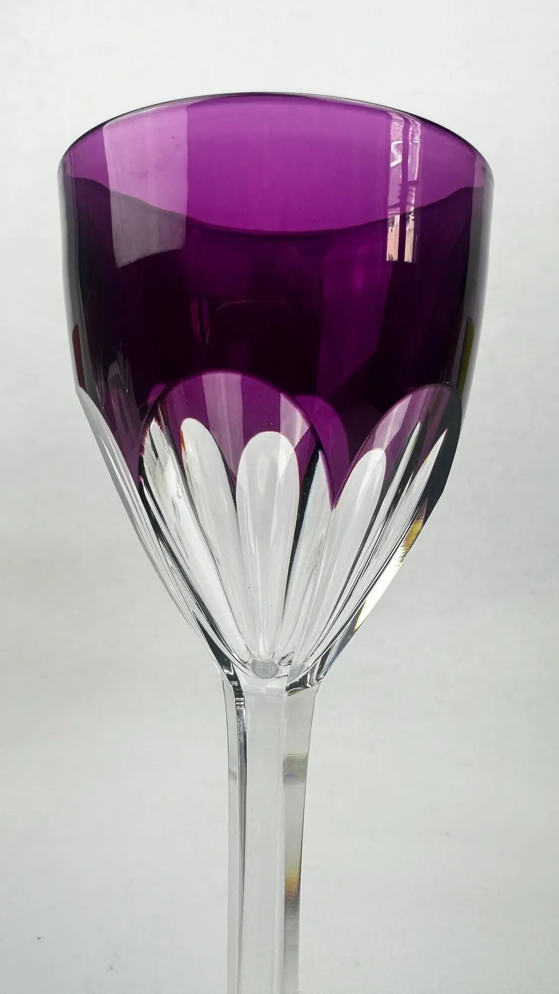 Baccarat, 6 verres Genova en cristal double couleur, 19 cm