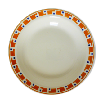 1 hollow round serving dish in iron earth of the Salins model Lucette 210875