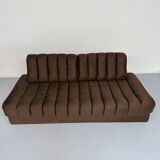 Old Daybed sofa design De Sede DS85 vintage 80s brown fabric