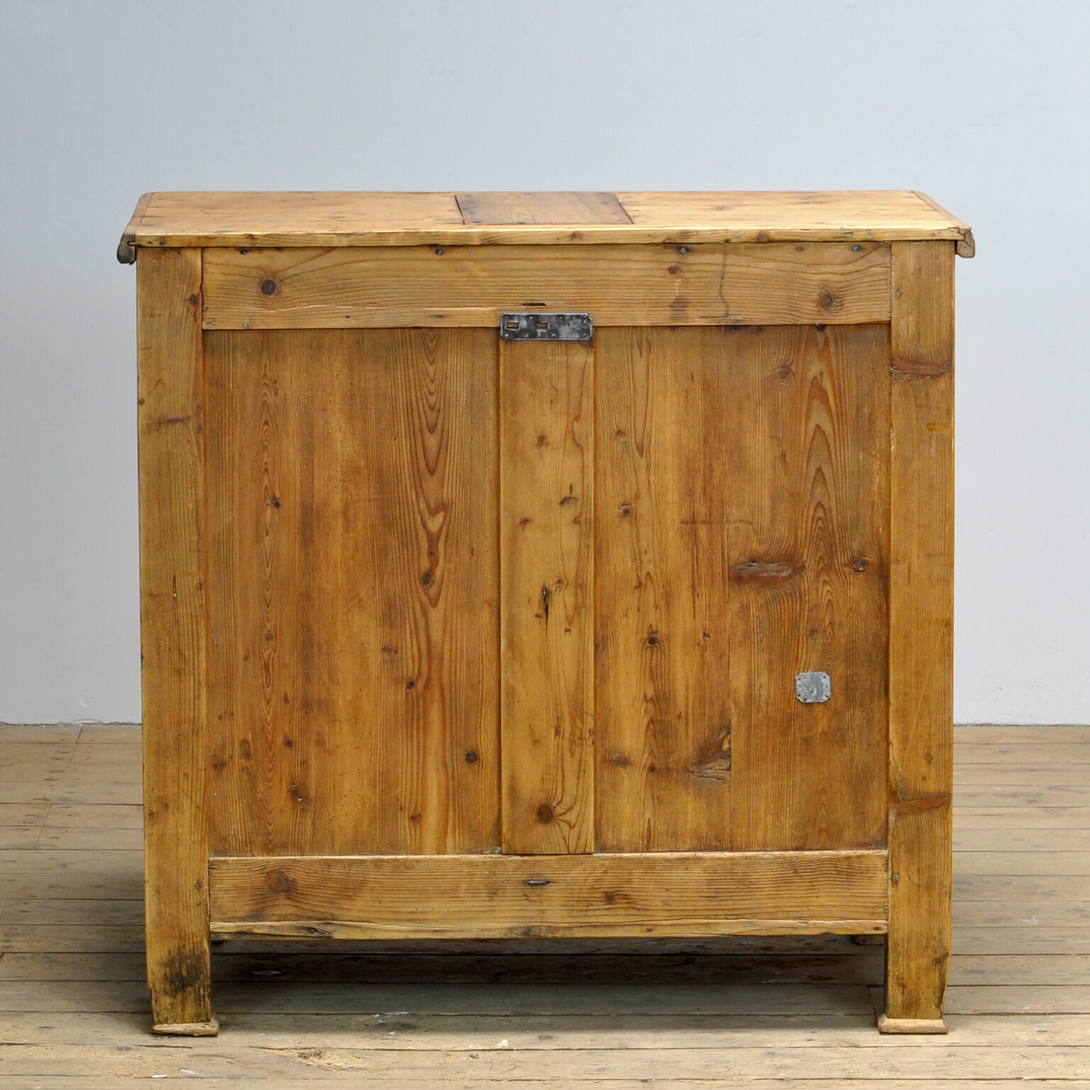 Rustic european pine ice cabinet, circa 1910