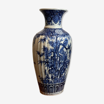 Vase chinois en blanc bleu