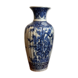 Vase chinois en blanc bleu