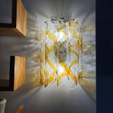 Pair of wall lights AV Mazzega Torciglione Murano