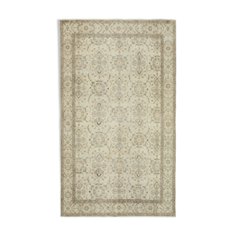 Tapis Beige Oriental en Laine Fait à la Main 167 cm x 281 cm - 36758