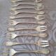 Christofle Marly, 10 silver metal oyster forks
