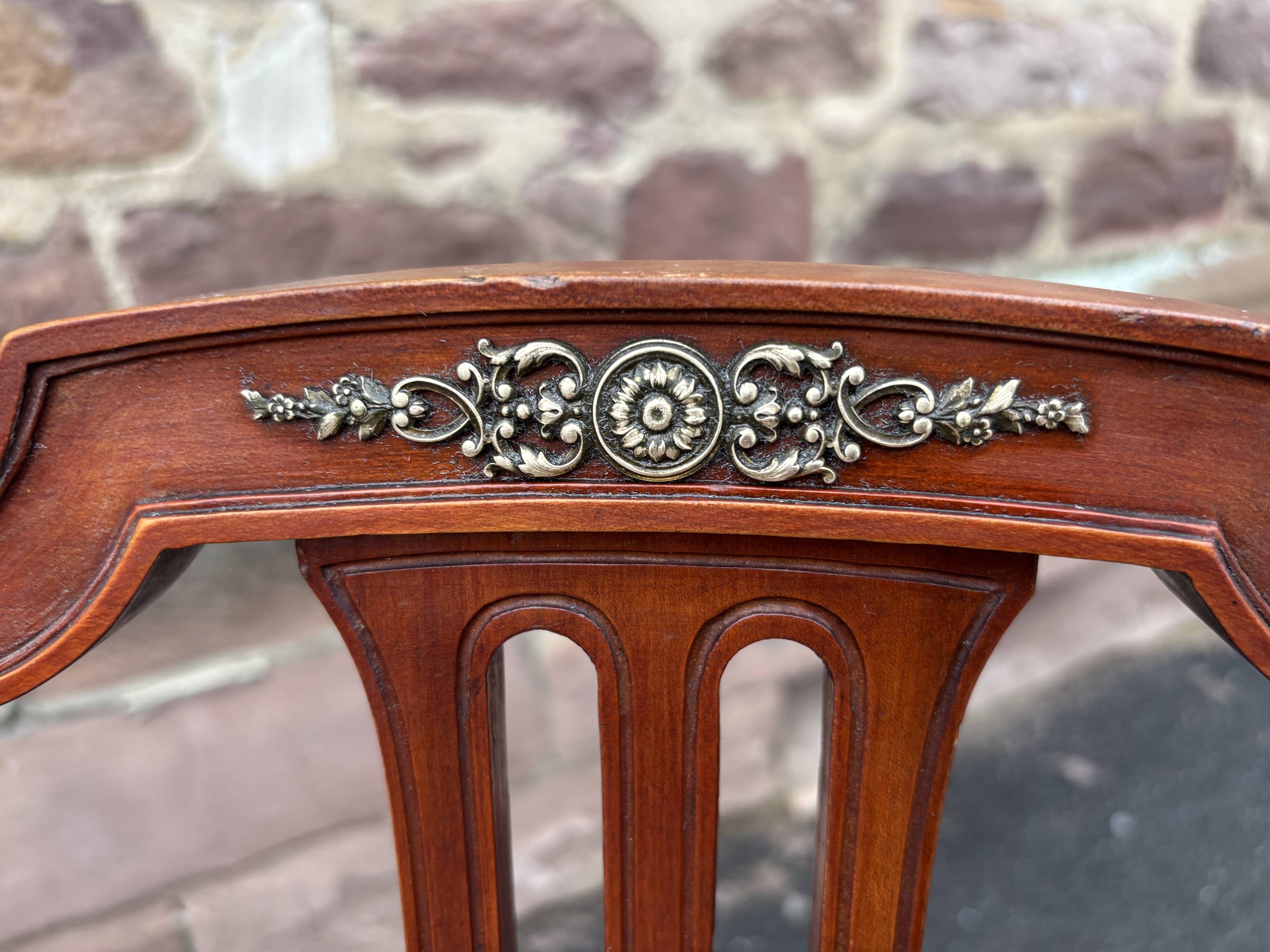 Pair of Louis XVI Napoleon III Chairs Mahogany 1920s Valet de chambre