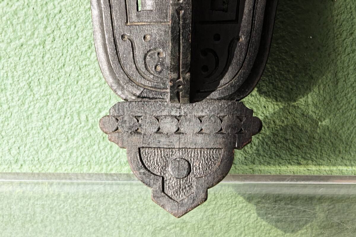 Napoleon III wall console in blackened wood